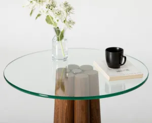 Konferenčný stolík Thales - Walnut, Transparent