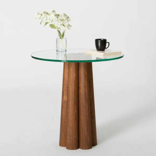 Konferenčný stolík Thales - Walnut, Transparent