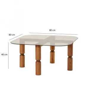 Konferenčný stolík Kei - Walnut, Bronze