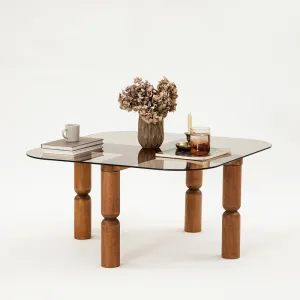Konferenčný stolík Kei - Walnut, Bronze