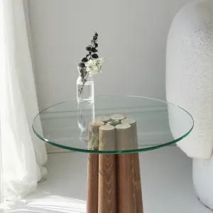 Konferenčný stolík Thales - Walnut, Transparent