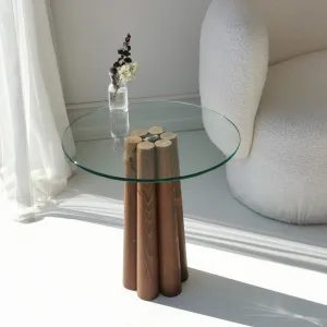 Konferenčný stolík Thales - Walnut, Transparent