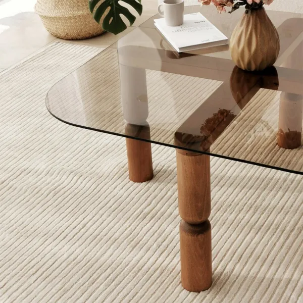 Konferenčný stolík Kei - Walnut, Bronze