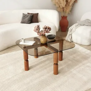 Konferenčný stolík Kei - Walnut, Bronze