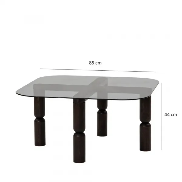 Konferenčný stolík Kei - Anthracite, Fume