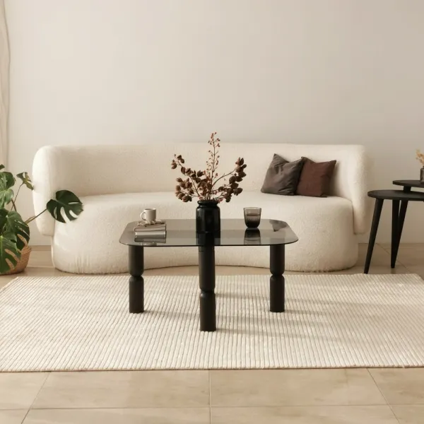 Konferenčný stolík Kei - Anthracite, Fume