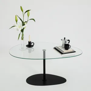 Konferenčný stolík Porto - Transparent, Black