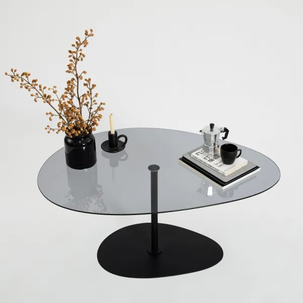 Konferenčný stolík Porto - Dark Grey, Black
