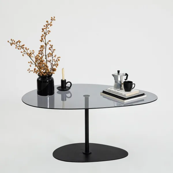 Konferenčný stolík Porto - Dark Grey, Black