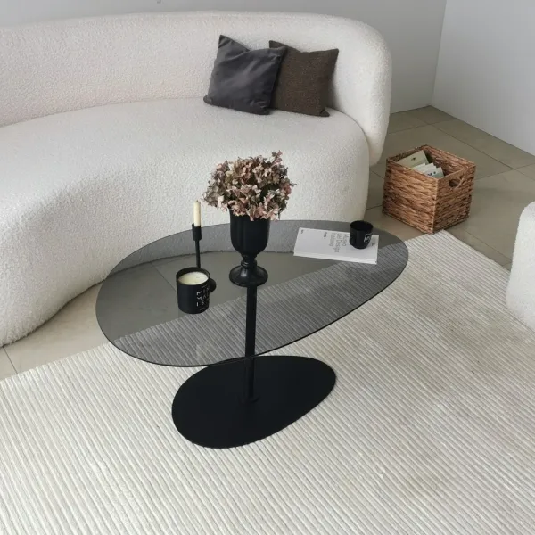 Konferenčný stolík Porto - Dark Grey, Black
