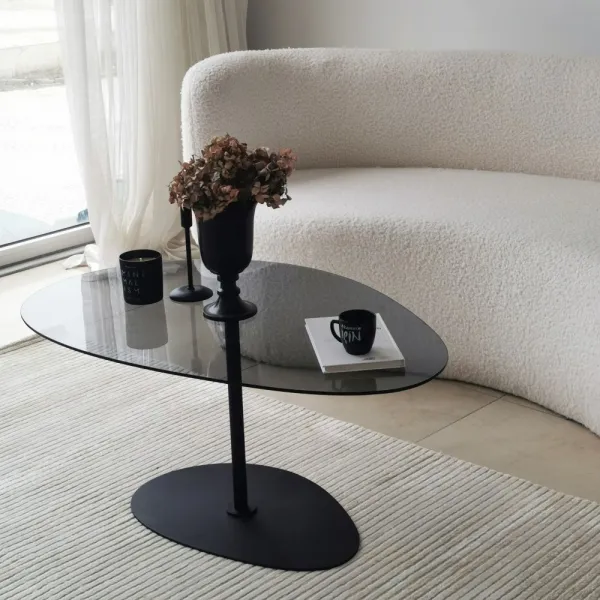 Konferenčný stolík Porto - Dark Grey, Black