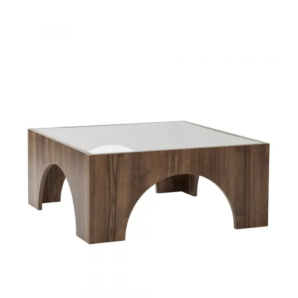 Konferenčný stolík Seine - Transparent, Walnut