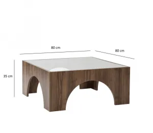 Konferenčný stolík Seine - Transparent, Walnut