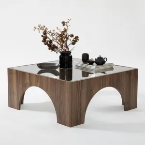 Konferenčný stolík Seine - Transparent, Walnut