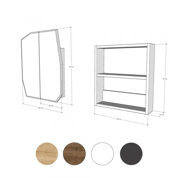 Kúpeľňová skrinka Quartz Cabinet - Black