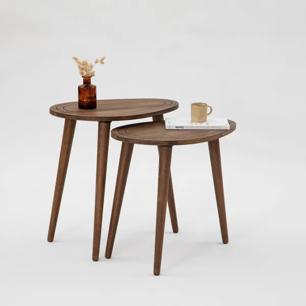 Sada odkladacích stolíkov (2 kusy) Sweet Set - Walnut