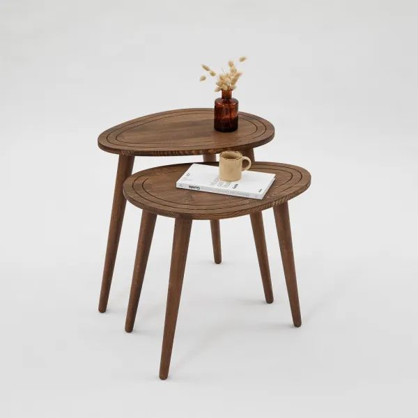Sada odkladacích stolíkov (2 kusy) Sweet Set - Walnut