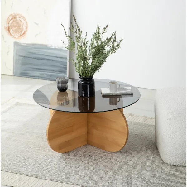 Konferenčný stolík Bubble Wood - Fume, Oak