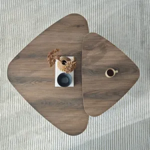 Súprava konferenčných stolíkov Ballare Set - Walnut