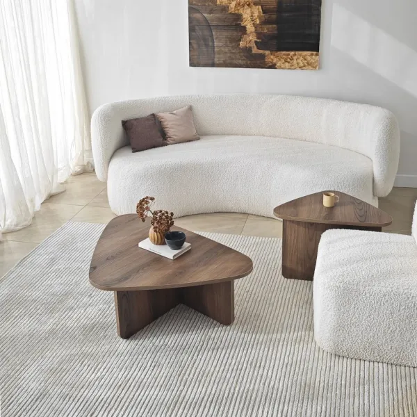 Súprava konferenčných stolíkov Ballare Set - Walnut