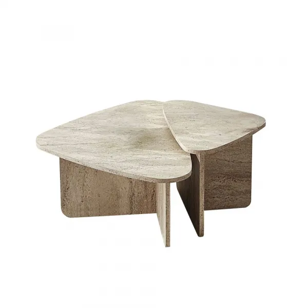 Súprava konferenčných stolíkov Ballare Set - Travertine