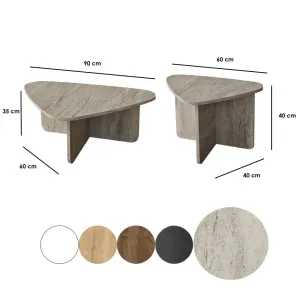 Súprava konferenčných stolíkov Ballare Set - Travertine