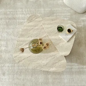 Súprava konferenčných stolíkov Ballare Set - Travertine