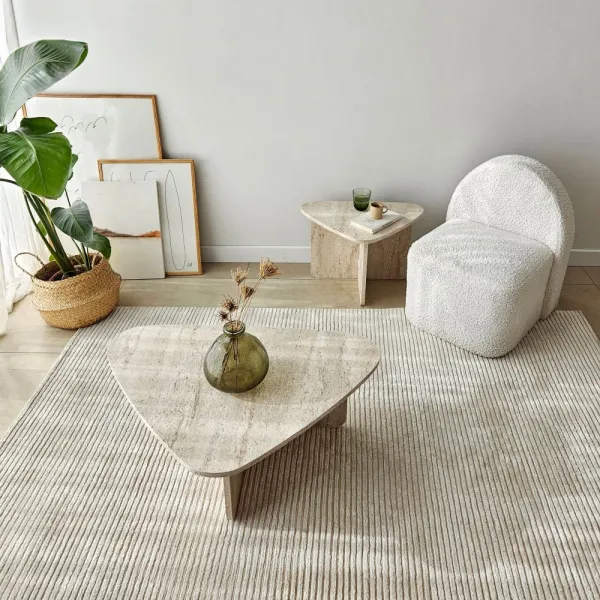 Súprava konferenčných stolíkov Ballare Set - Travertine