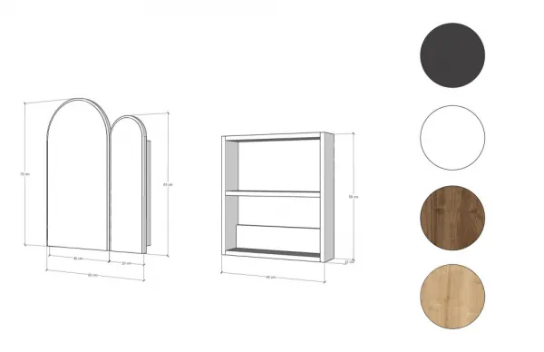Kúpeľňová skrinka Classe Cabinet - Black