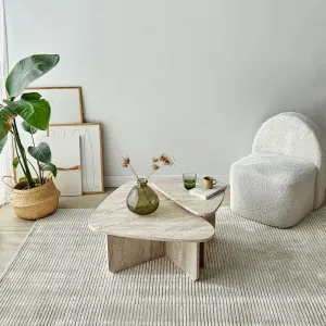 Súprava konferenčných stolíkov Ballare Set - Travertine