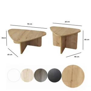 Súprava konferenčných stolíkov Ballare Set - Sapphire Oak