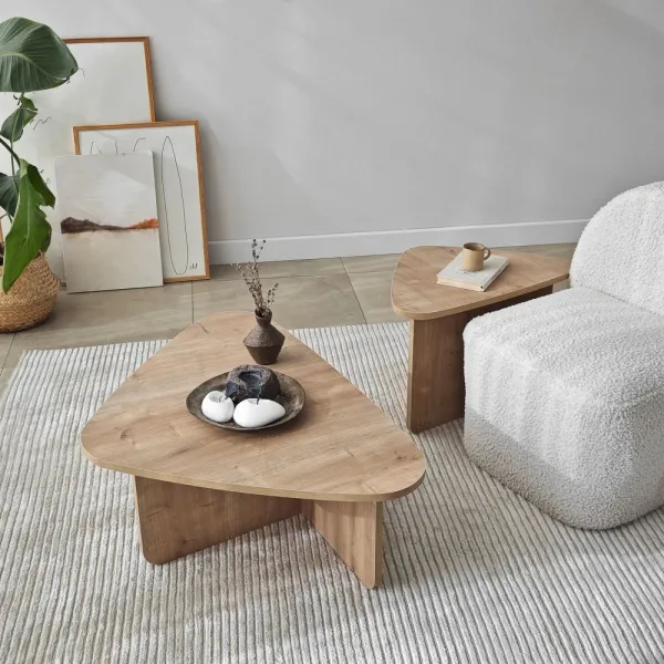 Súprava konferenčných stolíkov Ballare Set - Sapphire Oak