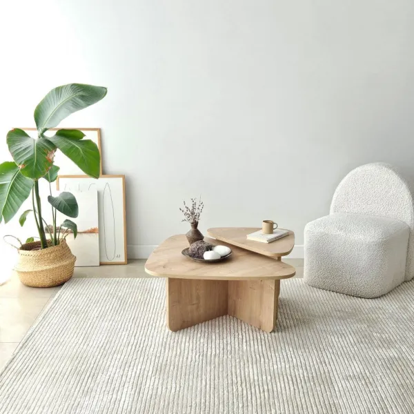 Súprava konferenčných stolíkov Ballare Set - Sapphire Oak
