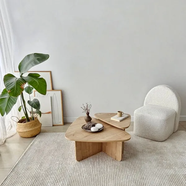 Súprava konferenčných stolíkov Ballare Set - Sapphire Oak