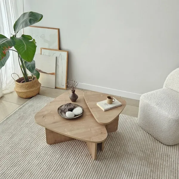 Súprava konferenčných stolíkov Ballare Set - Sapphire Oak