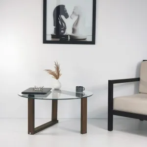 Konferenčný stolík Yuvarlak Cam Orta Sehpa S300