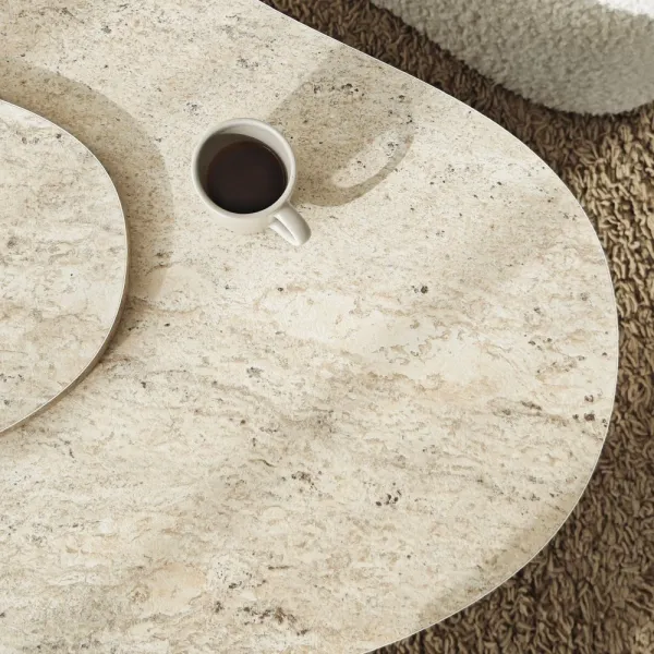 Konferenčný stolík Melted - Travertine