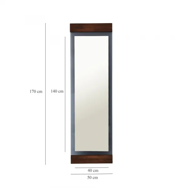 Stojace zrkadlo Murano - Walnut