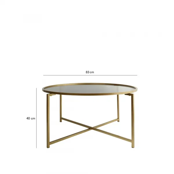 Konferenčný stolík Gold Sun S404F - Gold, Fume