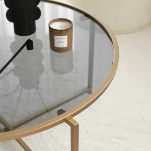 Konferenčný stolík Gold Sun S404F - Gold, Fume
