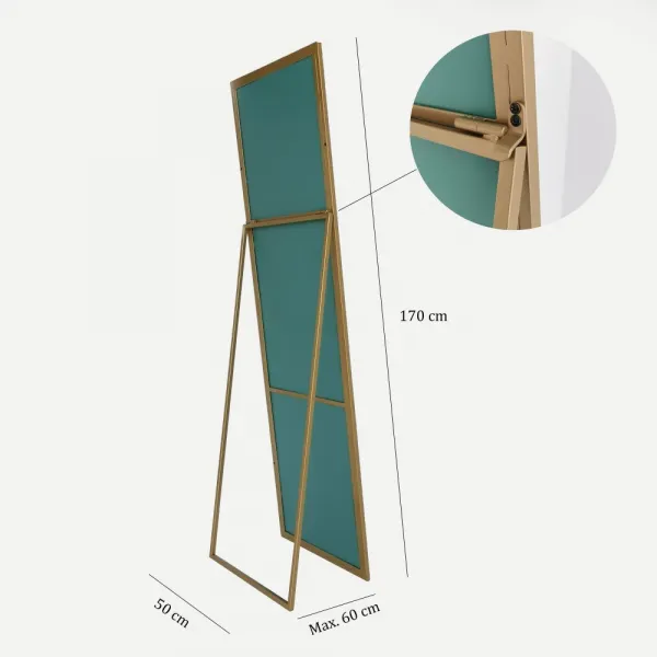Stojace zrkadlo Cool - Gold