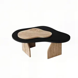 Konferenčný stolík Melted - Black, Sapphire Oak