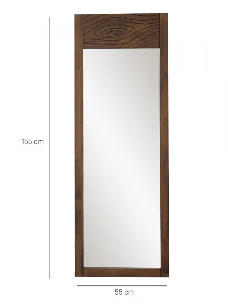 Stojace zrkadlo Forest - Walnut