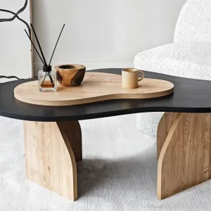 Konferenčný stolík Melted - Black, Sapphire Oak
