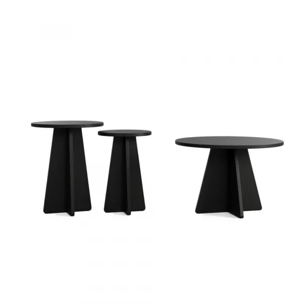 Súprava konferenčných stolíkov Mushroom 3 - Black