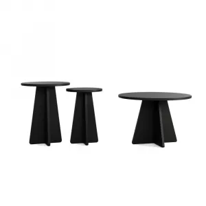 Súprava konferenčných stolíkov Mushroom 3 - Black