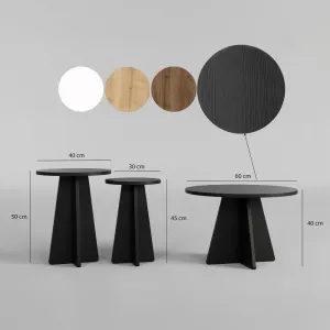 Súprava konferenčných stolíkov Mushroom 3 - Black
