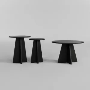 Súprava konferenčných stolíkov Mushroom 3 - Black