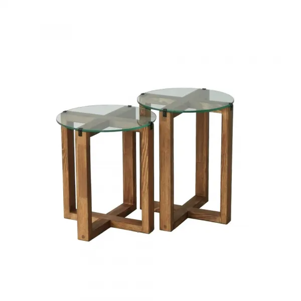 Sada odkladacích stolíkov (2 kusy) Amalfi - Walnut
