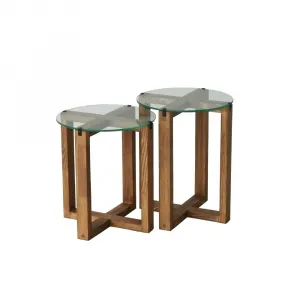 Sada odkladacích stolíkov (2 kusy) Amalfi - Walnut